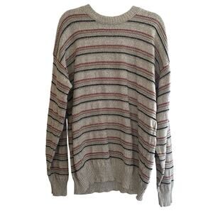 Cape Isle Knitters Vintage Cotton Grandpa Sweater Gray Men’s Size XL